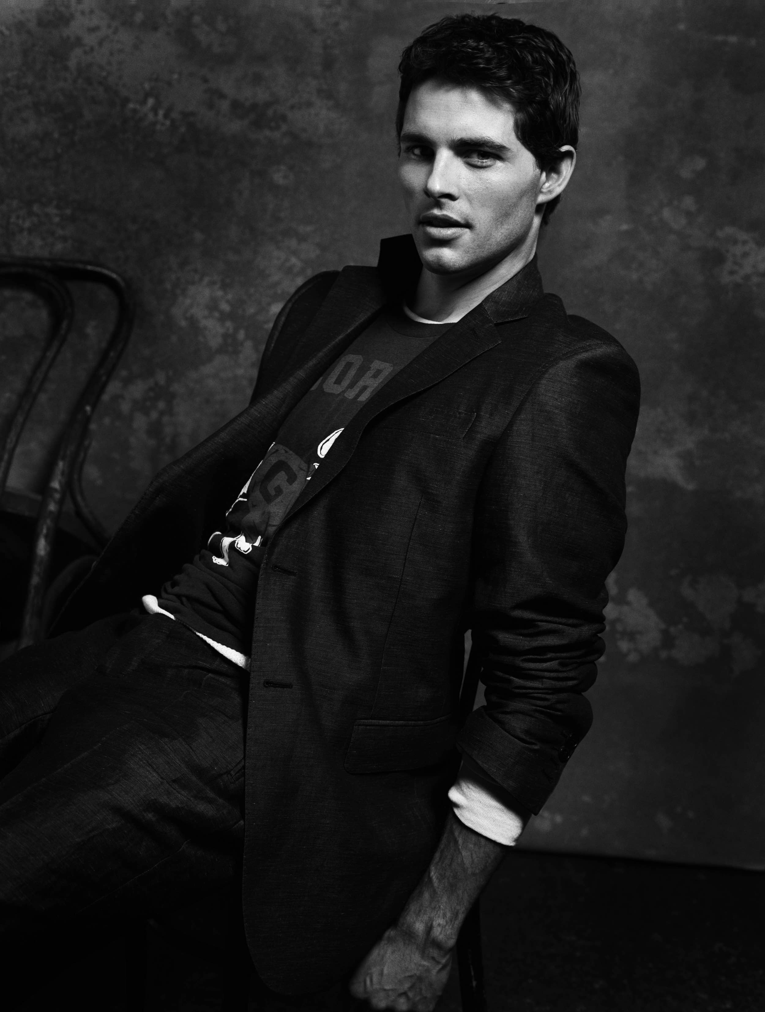 James Marsden photographed in black and white by Mark Liddell